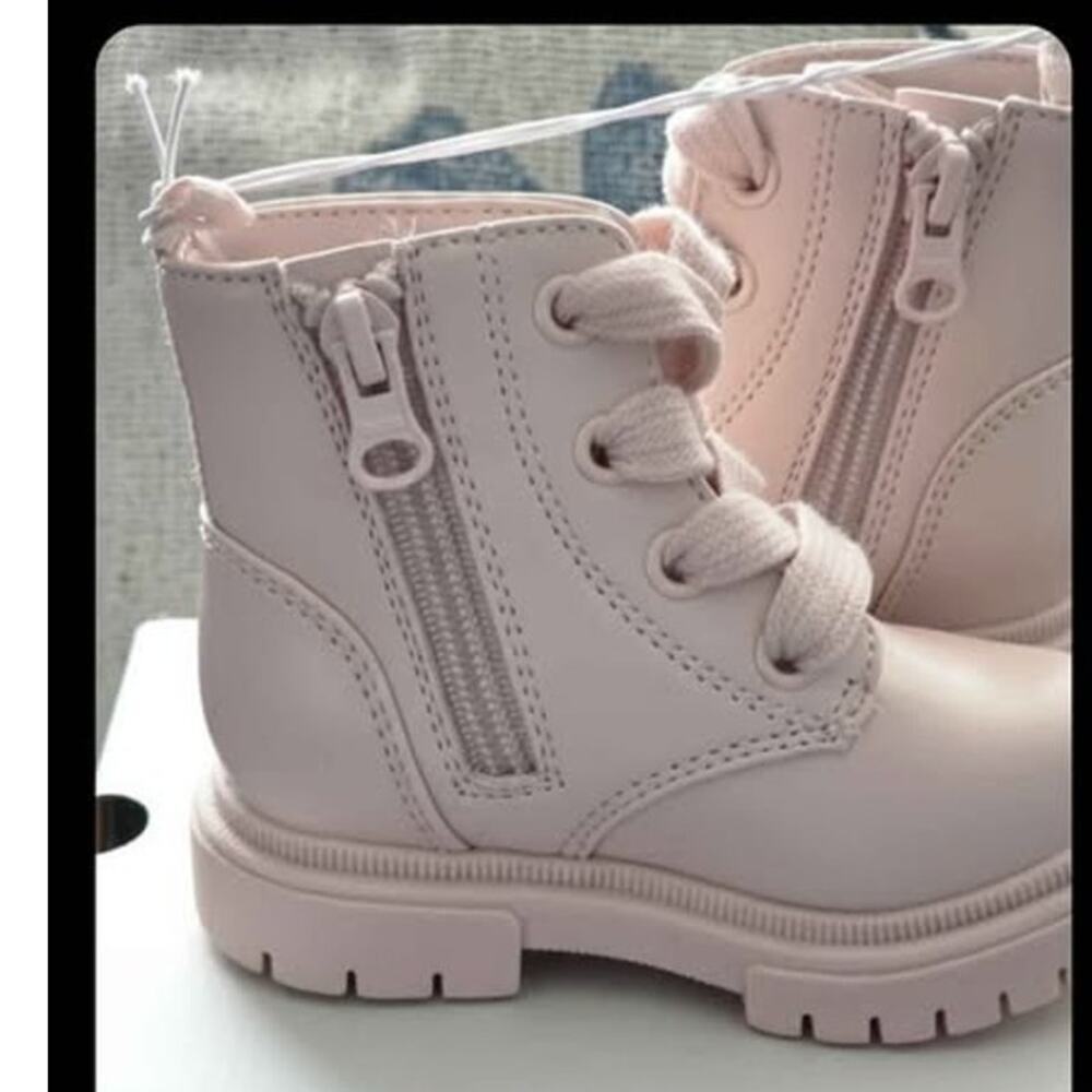 All in Motion Toddler Girls Pink Studded Combat Boots Size 5 NWT